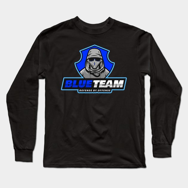 Cyber Security Blue Team - Defense by offense Long Sleeve T-Shirt by Cyber Club Tees